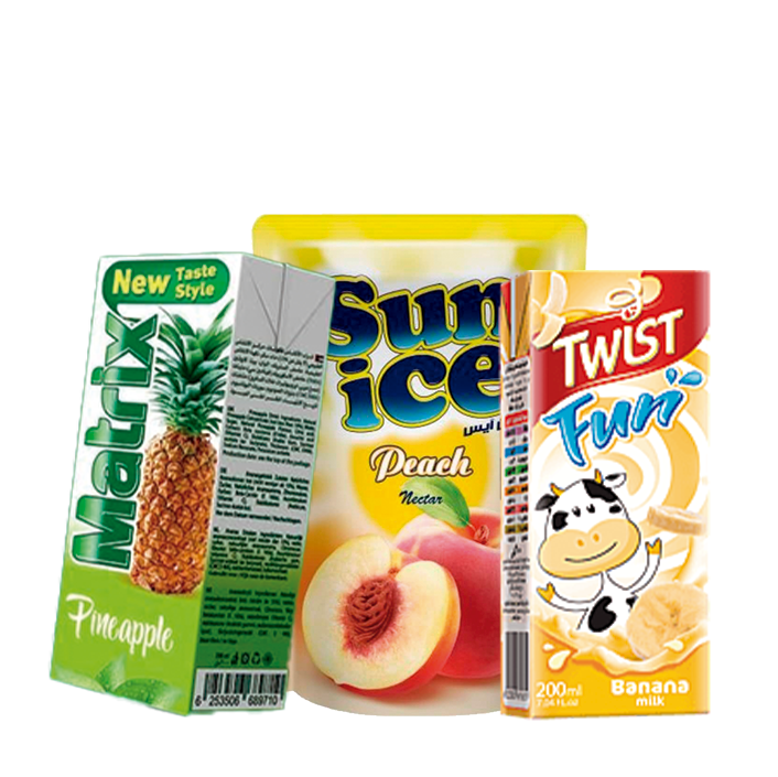 Nectar de frutas de diferentes sabores 200 ml (Marcas: Twist, Matrix y Sun Ice)